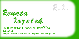 renata kozelek business card